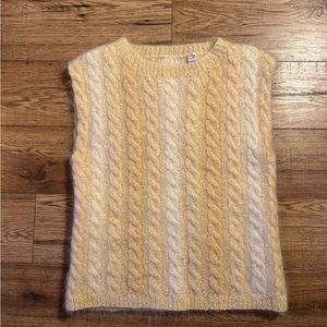 Vintage Yellow Mohair Sweater Vest